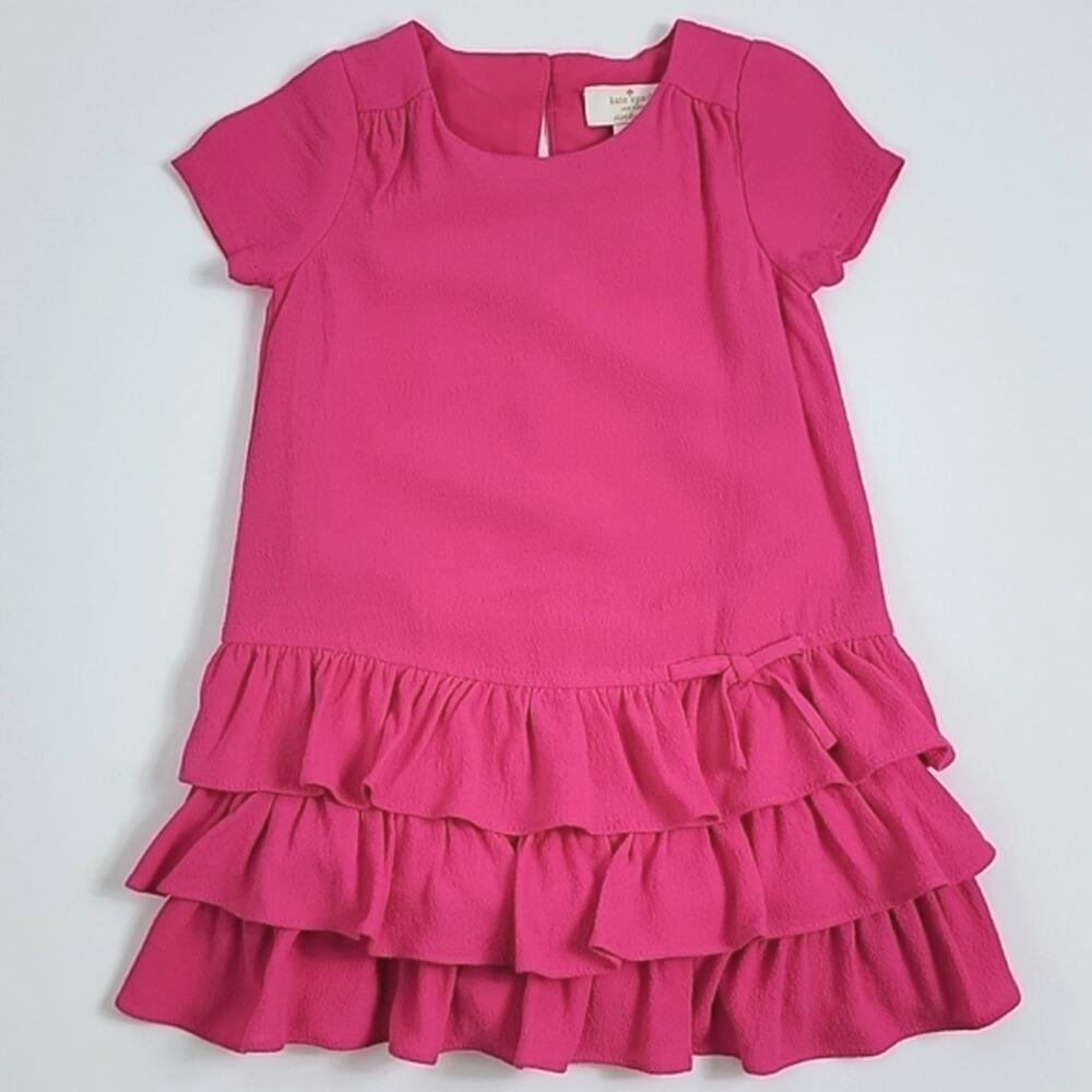Kate Spade Tiered Rayon Dress and Bloomer in Cabaret Pink‎ Infant Toddler 24M